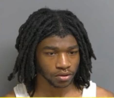 Official police booking photograph of Jayden Armez Shazier, showing a front-facing headshot against a standard jail intake background.